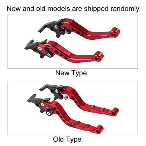 Tomotato 2Pcs Motorcycle Brake Lever, CNC Aluminum Alloy Motorcycle Clutch Brake Handle Lever for Pit Dirt Bike Motor Scooters, Universal Lightweight Left & Right Replacement Parts (Red) by Tomotato - Image 8