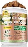 UEOWJET Неmр Calming Chews for Dogs - Dog Calming Chews, for Separation, Strеss & Hyperactivity Rеlief, Supports Rеlaxation for Travel, Fireworks & Storms, Slеep Aid-All Ages & Sizes