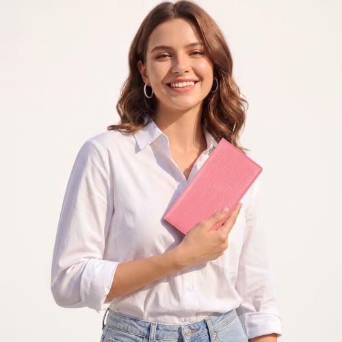 Image of Tipmile Slim Wallet for Women, RFID Blocking Credit Card Holder | 1 Zipper Pocket, 1 ID Window, 3 Cash Compartments, 11 Card Slots