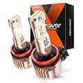 SEALIGHT XF3A H11/H9/H8/H16 Fog Light Bulbs,10000LM 6500K White, 600% Super Brightness, H11 LED Bulbs Fog Light Bulbs, Ultra-High Heat Dissipation Performance, Non-polarity, Pack of 2