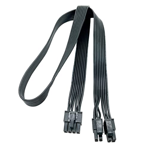 Certusfun Cpu Cable For Corsair, 70Cm Male To Male 8 Pin To 4+4 Pin Eps Cpu Power Cable For Thermaltake Modular Power Supply (27'') (Black 18Awg) #TOP4