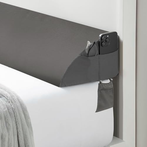 DiLuxy Wedge Pillow Headboard – Grey Plush Pillow 60