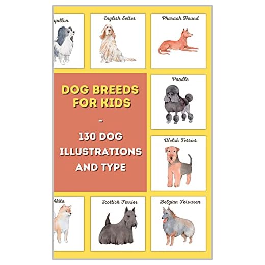 Dog Breeds For Kids: 130 Dog Illustrations And Type