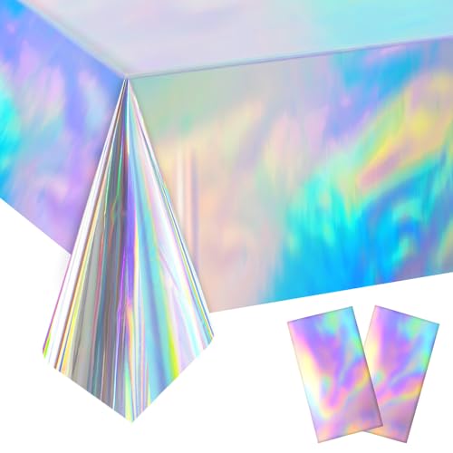 YQQYG 2 Pcs Iridescent Table Cloths, 54