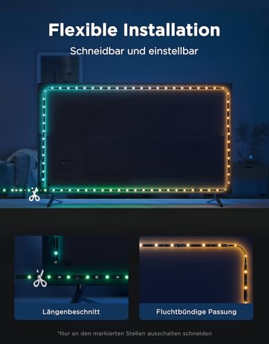 Govee TV LED Hintergrundbeleuchtung RGBWIC für 32-70 Zoll Fernseher