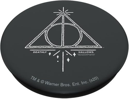 Miniatura 2 de Harry Potter Deathly Hallows Line Art PopSockets - Soporte para teléfonos y tabletas, Negro