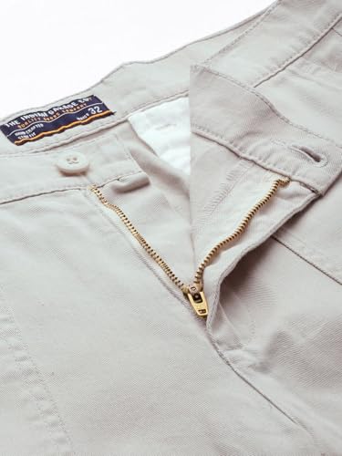 Image of The Indian Garage Co Men Slim Fit Solid Mid-Rise Cargos