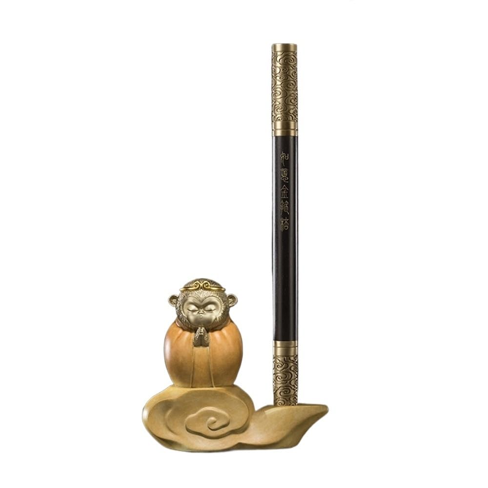 CHICKEN Bronze Living Room Ornaments Creative Monkey King's Golden Hoop Pen, Study Ruyi, King Copper Ornaments Crafts Ornaments to Attract Wealth
