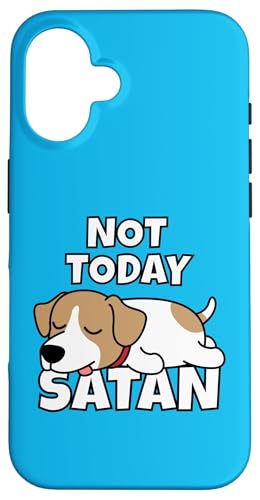 Lazy Jack Russell Terrier Not Today Satan �W���b�N�E���b�Z���E�e���A �X�}�z�P�[�X iPhone 16 �p