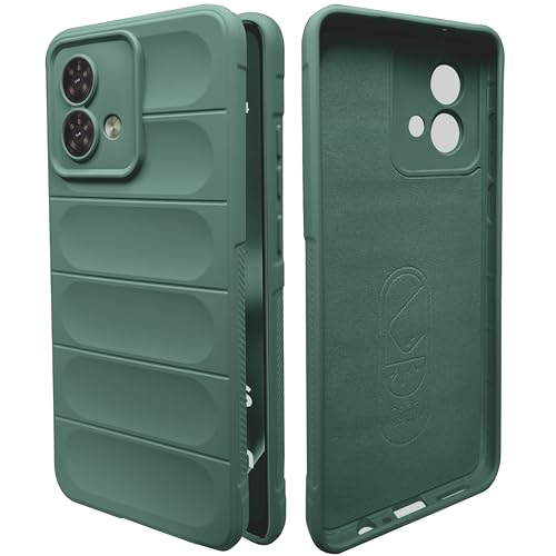 Image of A rtistque Liquid Silicone Stripes Back Cover Case for Motorola Edge 40 Neo | with Camera Protection | with Inner Fabric | Anti Slip Grip | AirBag Case - Green