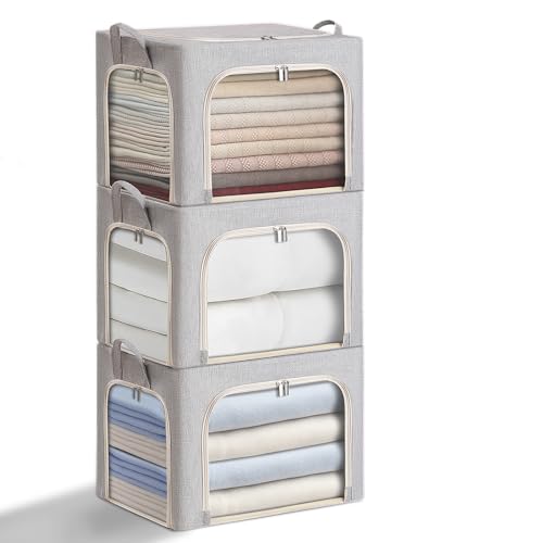 combocube 3-Side Zippered Openings Clothes Storage Bins with Thic...