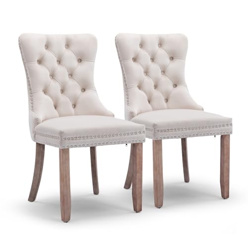 JETEAGO Velvet Tufted Dining Chairs