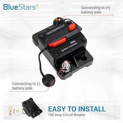 image for BlueStars 3 Packs 150Amp Circuit Breaker - Compatible with Boats Cars 