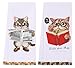 LXOMILL Funny Cat Towels for Book Lovers – Reading Cat Kitchen Towels Set – Unique Gifts for Readers, Cats Moms & Literary Women
