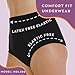 Wearever Women's Maximum Absorbency Incontinence Panty for Bladder Control - Washable, Reusable, Leak Proof Underwear for Women - Single Panty (Black) (2X) (Fits Hip: 45-48