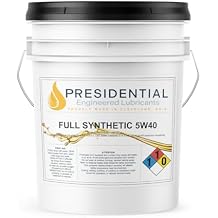 Presidential 5W40 Full Synthetic Oil - Premium Heavy Duty Diesel Engine Oil Formulated to extend drain intervals Highway and Offroad Applications - Made in USA - 5 gal