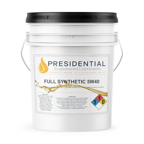 Presidential 5W40 Full Synthetic Oil - Premium Heavy Duty Diesel Engine Oil – Formulated to extend drain intervals – Highway and Offroad Applications - Made in USA - (5 gal)