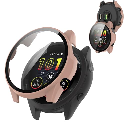 AIYYXX For �K�[�~�� 165 �J�o�[ 3D ���p�G�b�W �����^ PC+�K���X�f�� ��̌^ garmin forerunner 165 �J�o�[ �Ή� �����ߗ� �L�Y�h�~ �w��h�~ �ȒP�Ɏ��t���E�� �S�ʕی� �P�[�X�i�s���N�j