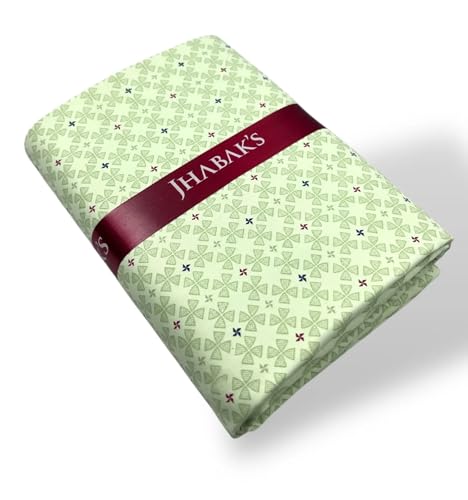 Image of JHABAK'S Unstitched Print Shirt Fabric for Men - Polycotton Material - 2.25 Meter Shirt Piece Cloth - 140