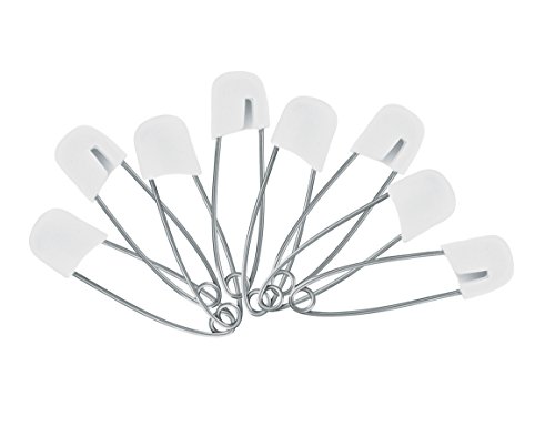 Sassy Diaper Pins, White