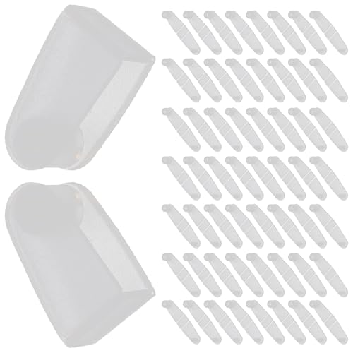 DECHOUS 100 Clips Plegables de Plástico Transparente para Llavero Clips Flexibles Pequeños para Conectar Accesorios Paquete de 100 Unidades Adecuado para Bolsos Mochilas y Tarjetas de