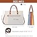 BOSTANTEN Leather Laptop Briefcase for Women Shoulder Bag 15.6 Inch Business Computer Tote Beige