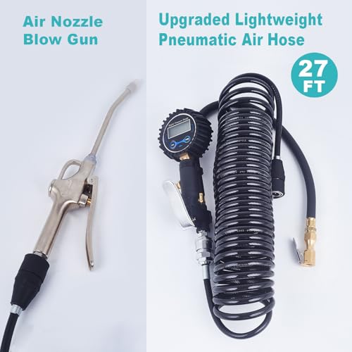 Image of Heavy Duty Air Compressor Kit,Offroad Air Compressor for Truck, Air Pump Max 150PSI for Heavy Duty Car, SUV 4x4 Vehicle RV SUV Tire