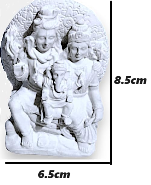 Image of ATL Shiv Parivar Shivaratri Special bholeshankar ma Parvati Ganesha Sitting Together Worship Mahadev 3D Office Home mandir Fondant Flexible and Reusable Silicone Mold