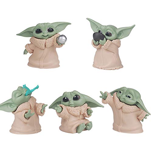 Baby Yoda Gifts,2.2-Inch Baby Yoda Doll,Baby Yoda Toys for Kids,Baby Yoda Action Figure,Child Yoda Toy,Baby Yoda Figurine,Bebe Yoda for Boys 5-Pack