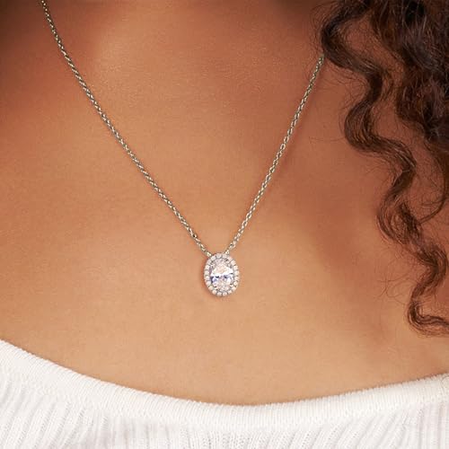 FRIENDLY DIAMONDS 0.75 Carat - 6 Carat IGI Certified Lab Grown Diamond | Flaire Halo Lab Diamond Necklace 14K Or 18K White, Yellow Or Rose Gold | FG-VS Quality2