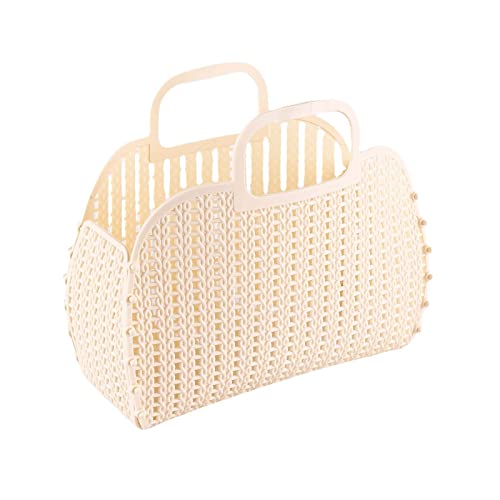 お風呂 カゴ 持ち運び バスケット 手提げ 収納バスケット 多機能 シャワーバスケット 水切り 温泉ポーチ スパバッグ 浴室用 バスバスケット バスルーム収納 小物入れ 折りたたみ 取り外し可能 お風呂バッグ 持ち手付き おしゃれ 化粧品入れ 便利 (イエ