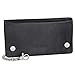 Produktbild Luxus Leder Bikerbörse mit Kette Biker Geldbörse Portemonnaie 409 Geldbeutel 17,5 cm Schwarz