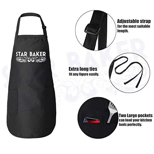 Star Baker Funny Amateur Baker American British Baking Show Pastry Chef Gift Kitchen Apron Red