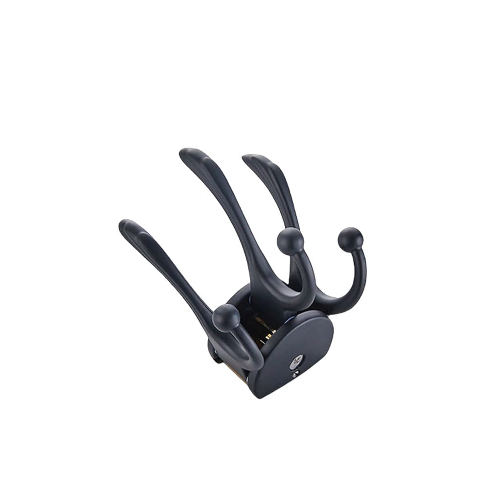 Ganchos para abrigos y toallas Perchas para ropa montadas en la pared Puerta de baño Gancho para abrigos trasero Accesorio de baño 3/5 ganchos, níquel 2,1