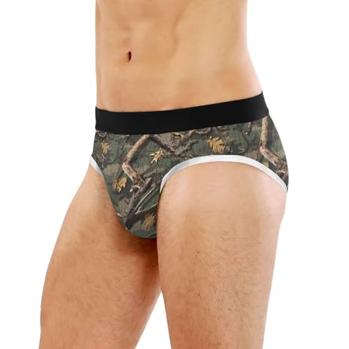 Men's Underwear Briefs Comfort Soft Stretch Classic Fit Forest Camo Briefs with Contour Pouch4