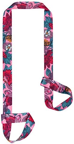 ZOOEASS Yoga Mat Strap, Adjustable Durable Yoga Mat Carrier & Stretching Strap, 5.9feet, Multiple Color Choices (Flower,5.9feet)
