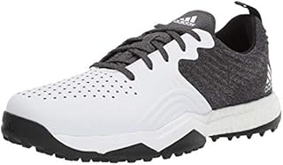 adidas Men's Adipower 4ORGED S Golf Shoe, Black/White/Silver Metallic, 9.5 M US
