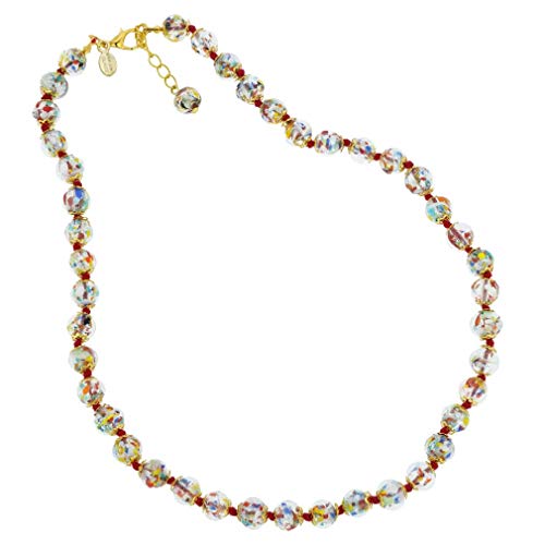 Glass Of Venice Murano Glass Sommerso Necklace - Multicolor Confetti