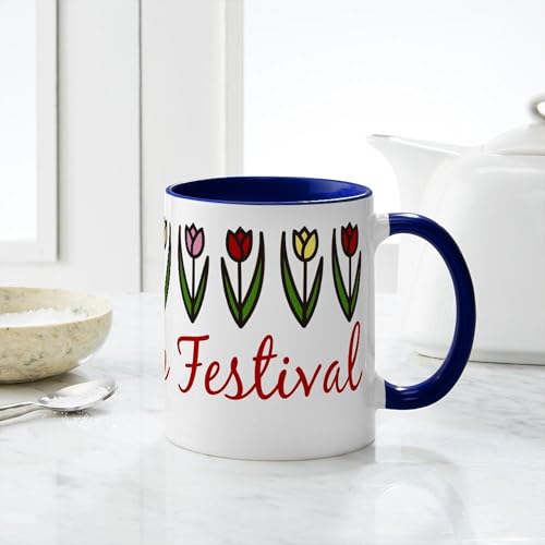 Taza de cerámica 11 oz estilo Tulip Festival miniatura 6