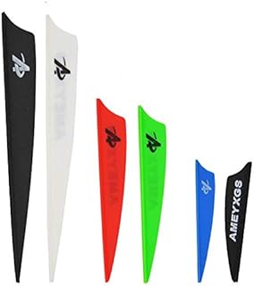 SHARROW 100pcs Archery Fletchings Rubber Shield Feathers 2" 3" 4" Hunting Fletches for Arrows DIY Accessory