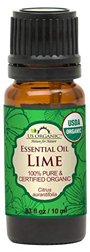 US Organic Lime Essential Oil - Certified Organic, Steam Distilled - W/Euro droppers (More Size Variations Available) (10 ml / .33 fl oz)