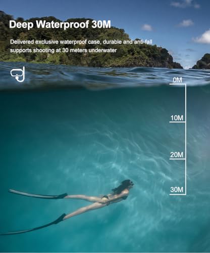 Image of ORLOV 5K 30FPS 48MP WiFi Ultra HD Sports Action Camera | 2 inch / 1.4 inch Dual Touch Screen | 170 Degree Wide Angle | EIS Stabilization |30M Waterproof |Built in Mic| 2 x 1350mAh Battery