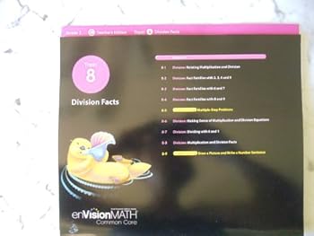 Paperback enVisionMATH Common Core/ Topic 8 Division Facts/ Grade 3 Teacher's Edition Book