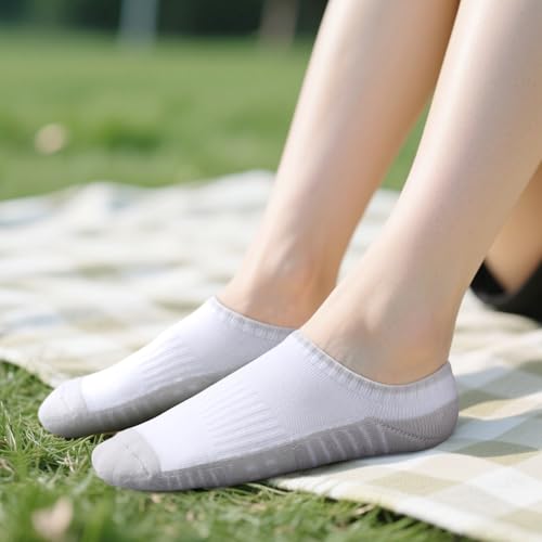 Image of YUEDGE Women's No Show Socks Breathable Invisible Ankle Socks Comfort lightweight Low Cut Socks For Women, 6 Pairs