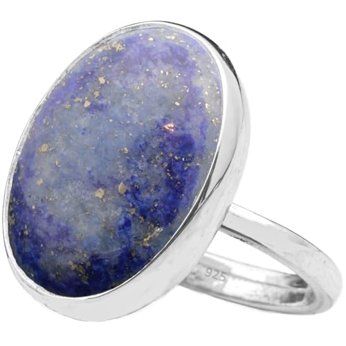 Natural Amazonite Crystal Ring Anti-Tarnish 925 Sterling Silver Oval Solitaire Gemstone Dainty Perseverance Crystal Virgo Wealth Statement Ring Handmade Turkish Fine Jewelry