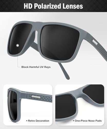 Image of Sunglasses-Men Polarized Mens Sunglasses: Classic Women Sun Glasses UV Protection for Fishing Driving Golf