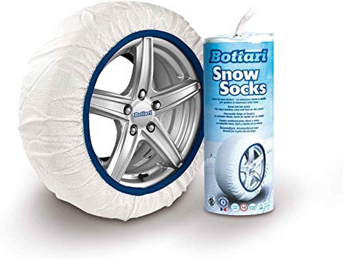 Bottari 68042 Calze da Neve per Auto, Azzurro, M, Set di 2