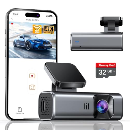 galphi 4K Dash Cam Front, Built-in 5G WiFi, 32GB Card Included...