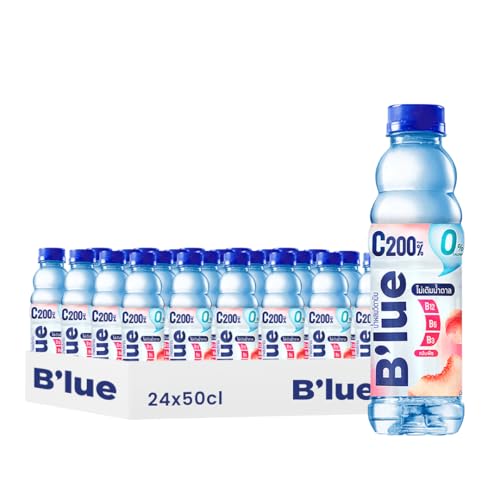 Eau aromatisée saveur pêche pour retrouver de l'énergie au quotidien pack B'lue 24x50cl