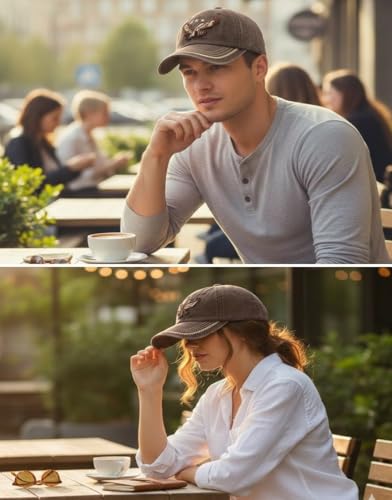 Image of Men's Cotton Baseball Cap, Adjustable Back Closure, Unisex, Casual Style, for Outdoor Lifestyle